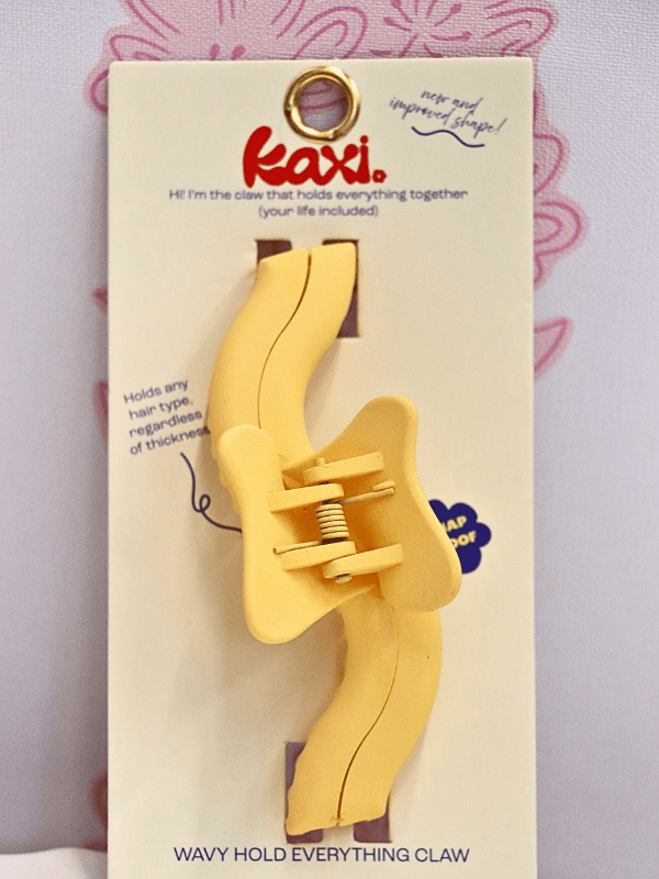 Midi Wavy Hold Everything Claw Clip - Matte Butter Yellow - MerciGrace BoutiqueHair Clips