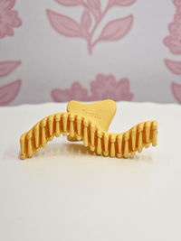 Midi Wavy Hold Everything Claw Clip - Matte Butter Yellow - MerciGrace BoutiqueHair Clips