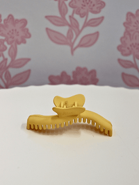 Midi Wavy Hold Everything Claw Clip - Matte Butter Yellow - MerciGrace BoutiqueHair Clips