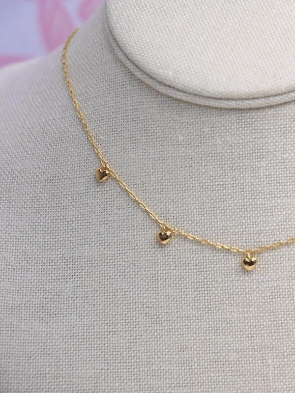 Mini Heart Charm Chain Necklace - Gold - MerciGrace BoutiqueNecklace