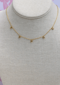 Mini Heart Charm Chain Necklace - Gold - MerciGrace BoutiqueNecklace