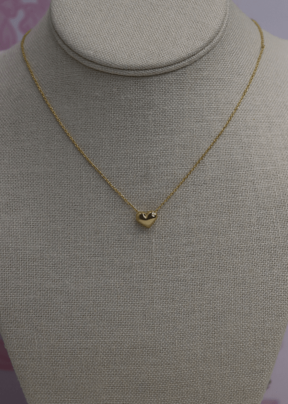 Mini Heart Pendant Necklace - Gold - MerciGrace BoutiqueNecklace