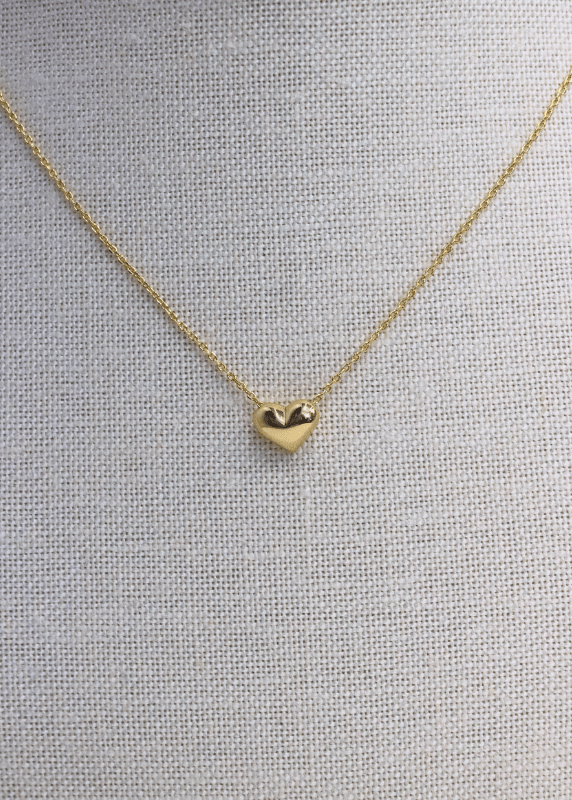 Mini Heart Pendant Necklace - Gold - MerciGrace BoutiqueNecklace
