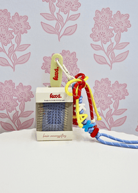 Mini Scalp To Ends Bag Charm Brush - Butter Yellow/Light Blue - MerciGrace BoutiqueBrush