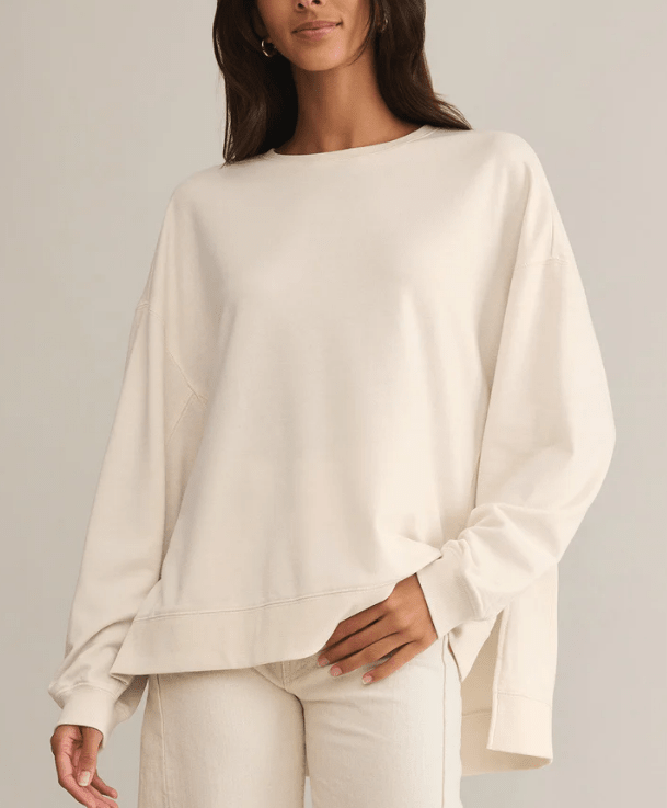 Modern Weekender Top - Sea Salt - MerciGrace BoutiqueSweatshirt