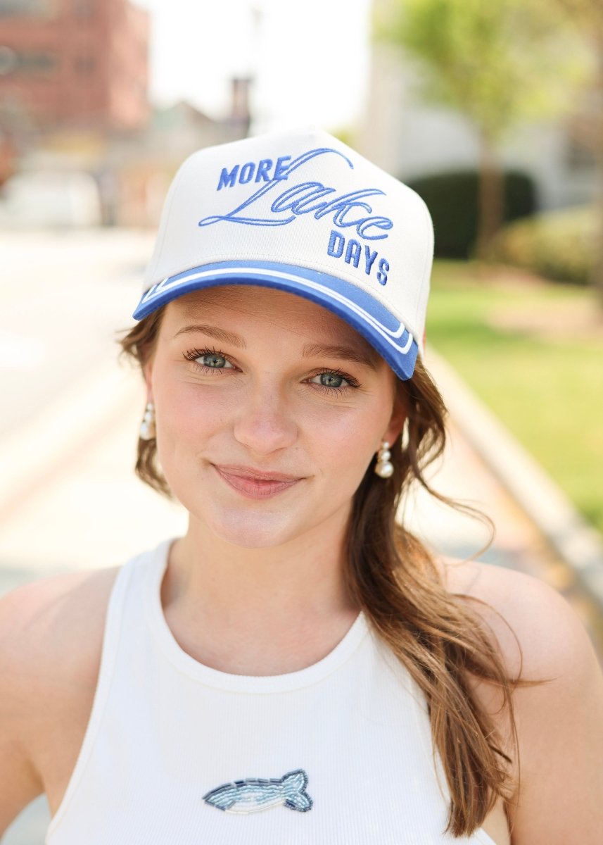 More Lake Days - Royal Blue Vintage Trucker Hat - MerciGrace BoutiqueHat