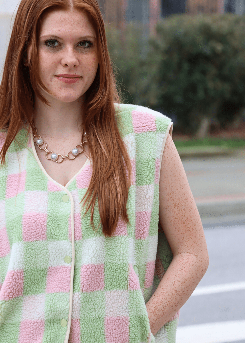 Multi Color Gingham Vest - Mint Combo - MerciGrace BoutiqueVest