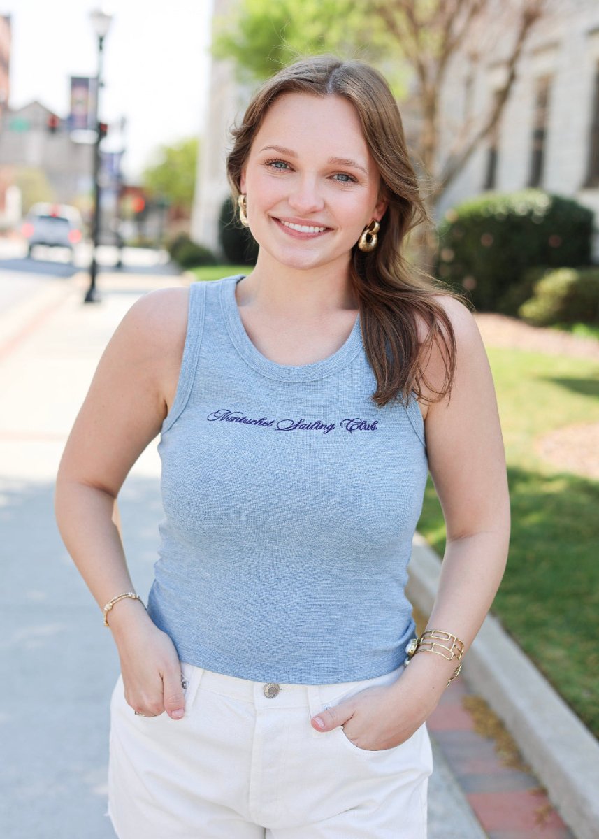 Nantucket Sailing Club - Blue - MerciGrace BoutiqueTank