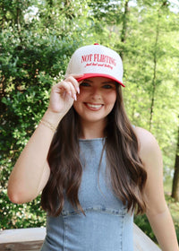Not Flirting Just Hot Hat - Red/Natural - MerciGrace BoutiqueHat