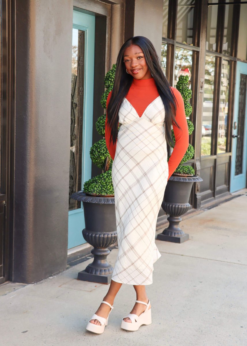 Nothing Better Ribbed Long Sleeve - Rust - MerciGrace BoutiqueTop