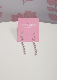 Oval Link Chain Earrings - Rhodium - MerciGrace BoutiqueEarrings