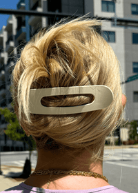 Oversized Lay Down Claw Clip - Matte Cream - MerciGrace BoutiqueHair Clips