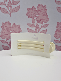 Oversized Lay Down Claw Clip - Matte Cream - MerciGrace BoutiqueHair Clips