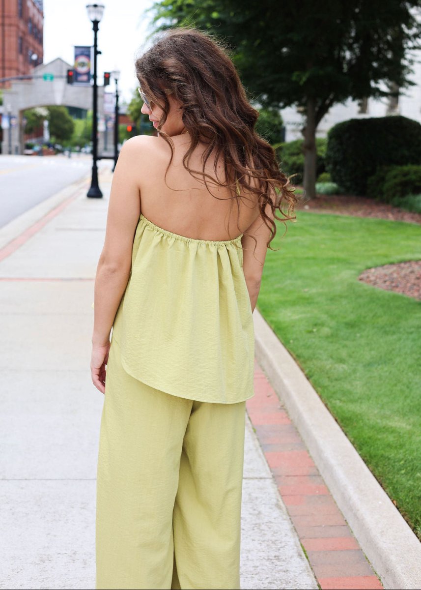 Palm Coast Linen Pants - Avocado - MerciGrace BoutiquePants