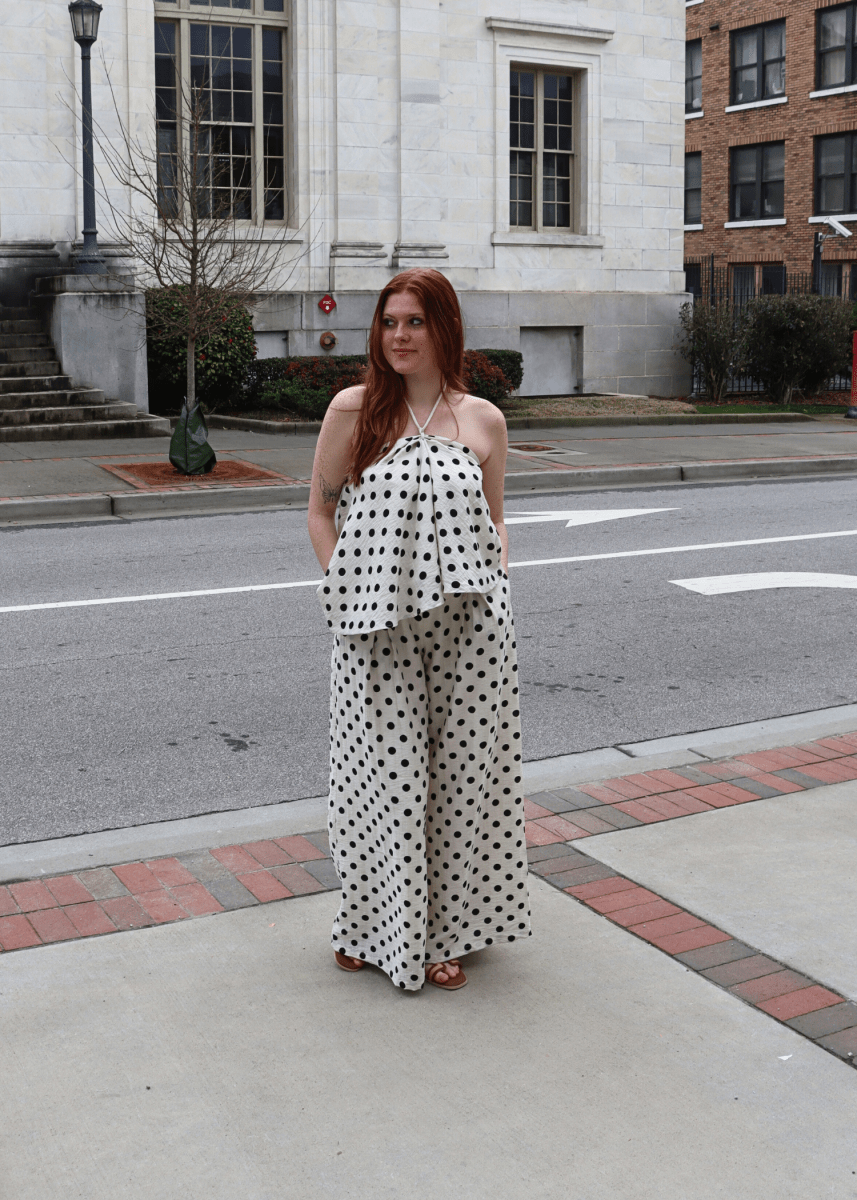 Palm Coast Polka Dot Linen Halter - MerciGrace BoutiqueTop