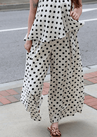 Palm Coast Polka Dot Linen Pants - MerciGrace BoutiquePants