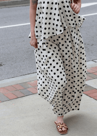 Palm Coast Polka Dot Linen Pants - MerciGrace BoutiquePants