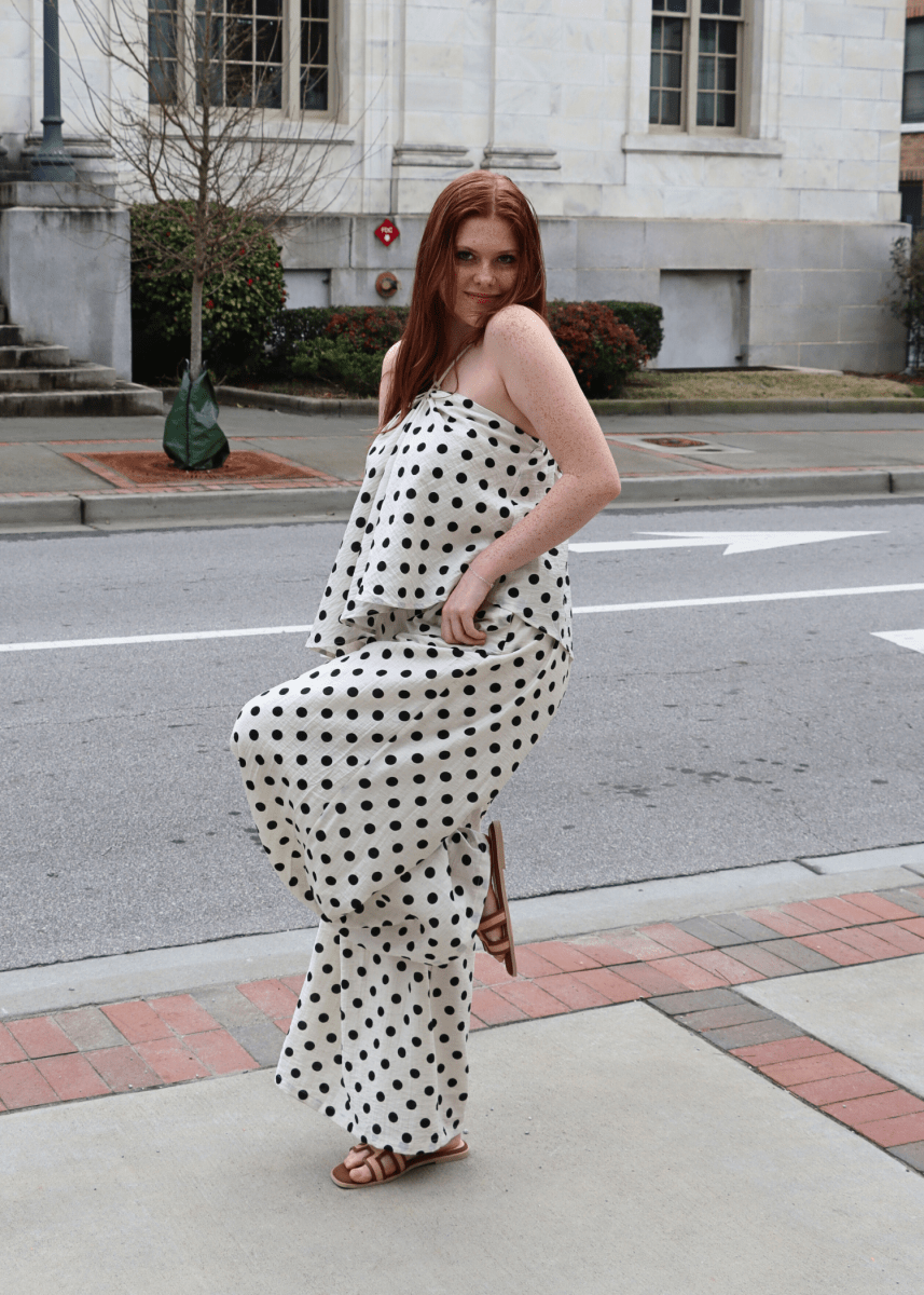 Palm Coast Polka Dot Linen Pants