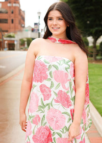 Peony Bloom Scarf-Tie Maxi Dress - MerciGrace BoutiqueDresses