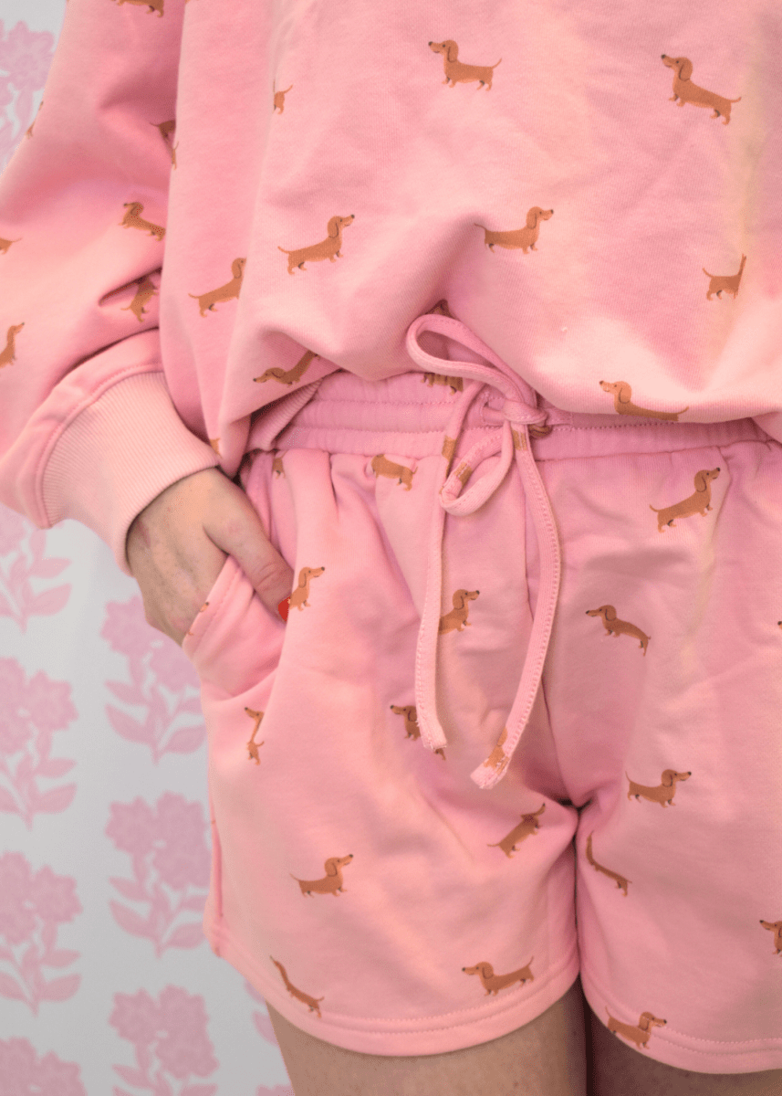 Pink Dachshund Set - Sweatshorts