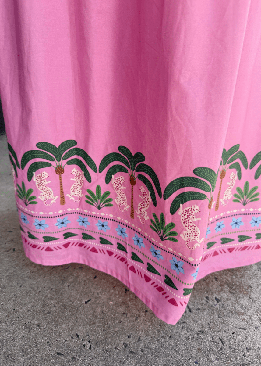 Pink Palms Maxi Dress - MerciGrace BoutiqueDresses