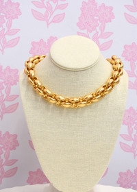 Vintage gold chunky chain necklace styled for everyday wear