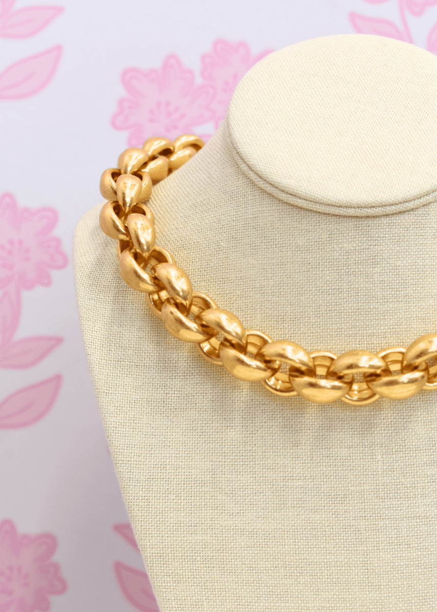 Plated Chunky Chain Necklace - Vintage Gold - MerciGrace BoutiqueNecklace