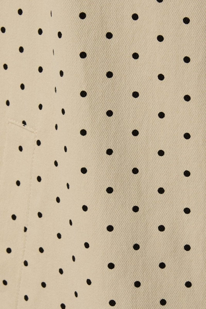 Polka Dot Denim Trench Coat - MerciGrace BoutiqueJacket
