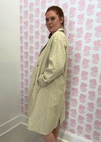 Polka Dot Denim Trench Coat - MerciGrace BoutiqueJacket