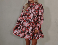 Portia Floral Open Back Mini Dress - MerciGrace BoutiqueDress