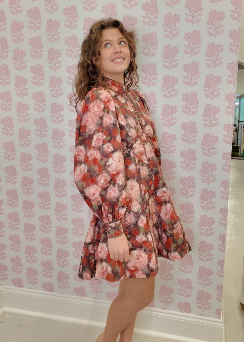 Portia Floral Open Back Mini Dress - MerciGrace BoutiqueDress