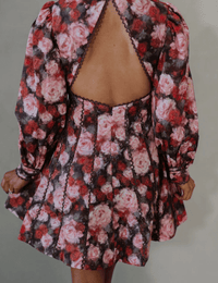 Portia Floral Open Back Mini Dress - MerciGrace BoutiqueDress