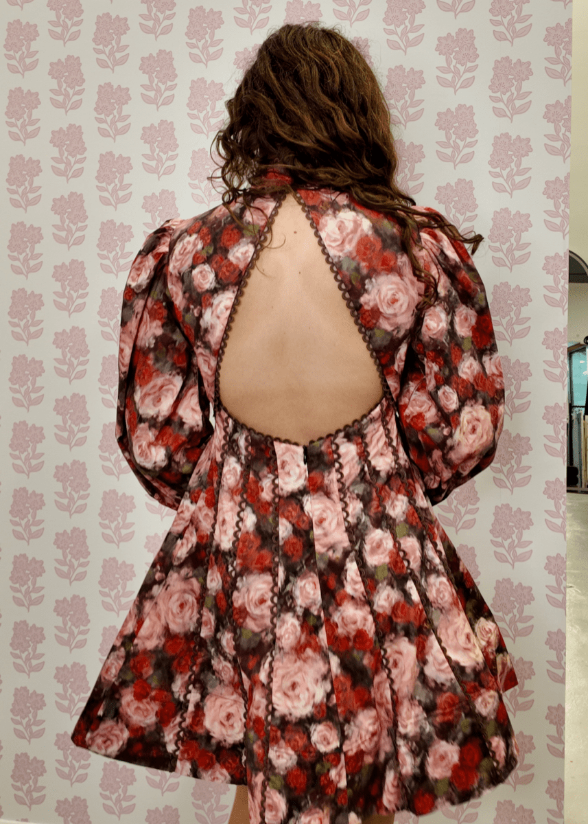 Portia Floral Open Back Mini Dress - MerciGrace BoutiqueDress