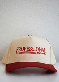 Professional Shit Talker Hat - Red/Natural - MerciGrace BoutiqueHat
