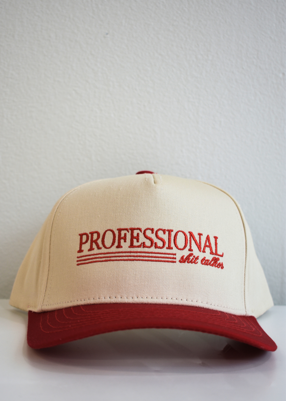 Professional Shit Talker Hat - Red/Natural