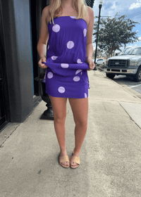 Purple Reign Polka Dot Mini Skirt - MerciGrace BoutiqueSkirts