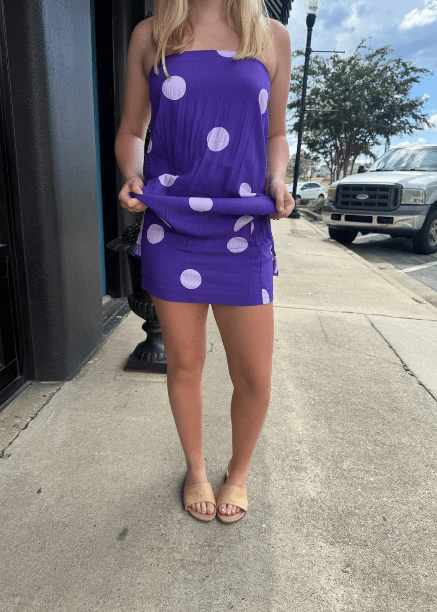 Purple Reign Polka Dot Mini Skirt - MerciGrace BoutiqueSkirts