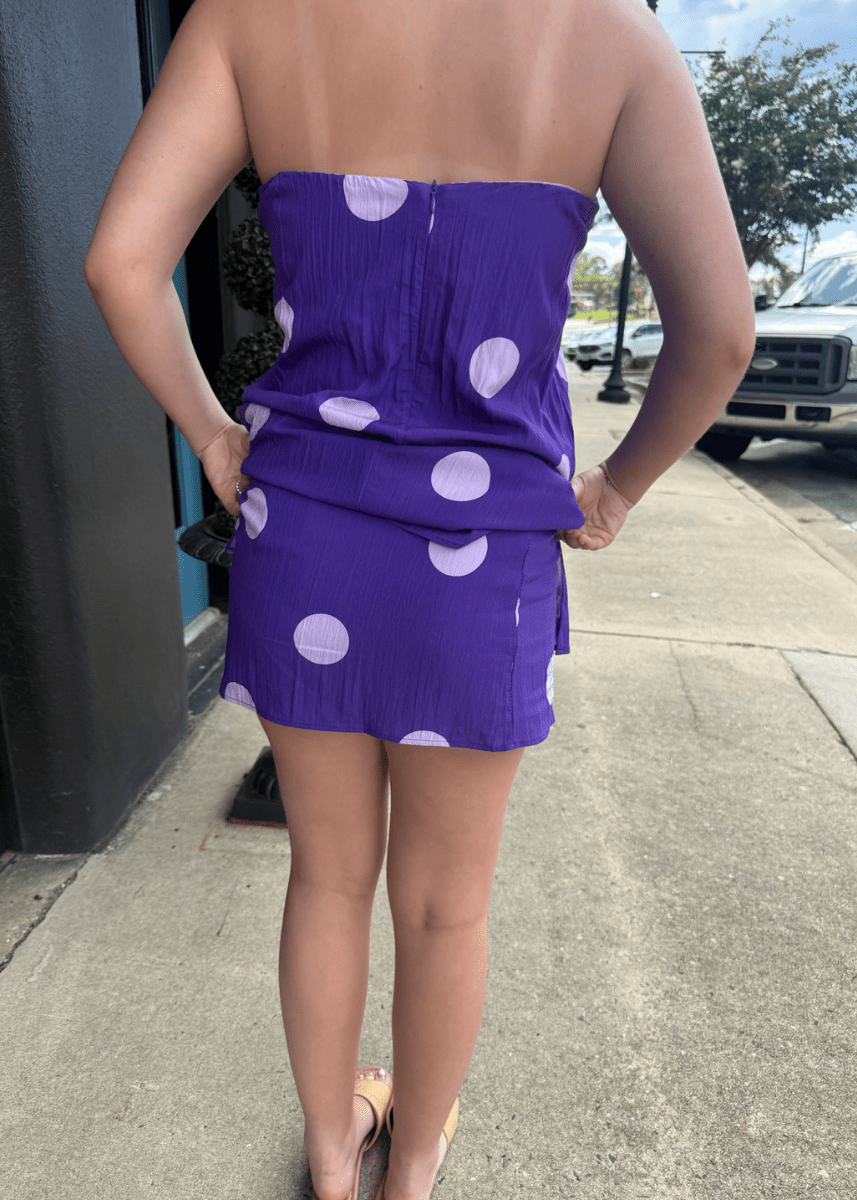 Purple Reign Polka Dot Mini Skirt - MerciGrace BoutiqueSkirts