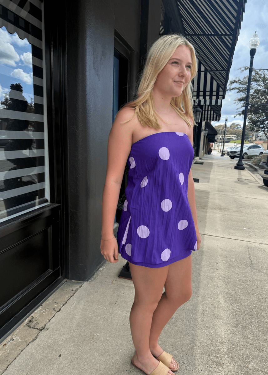 Purple Reign Polka Dot Top - MerciGrace BoutiqueTops