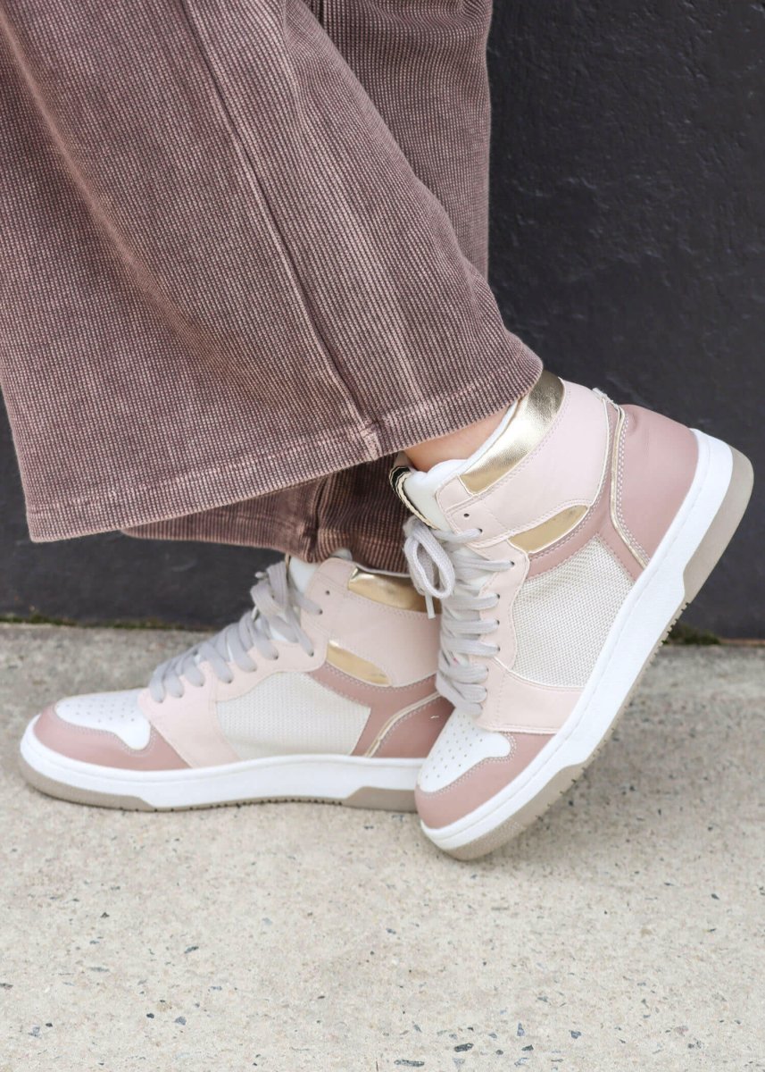 Rebecca High-Top Sneaker - Mauve