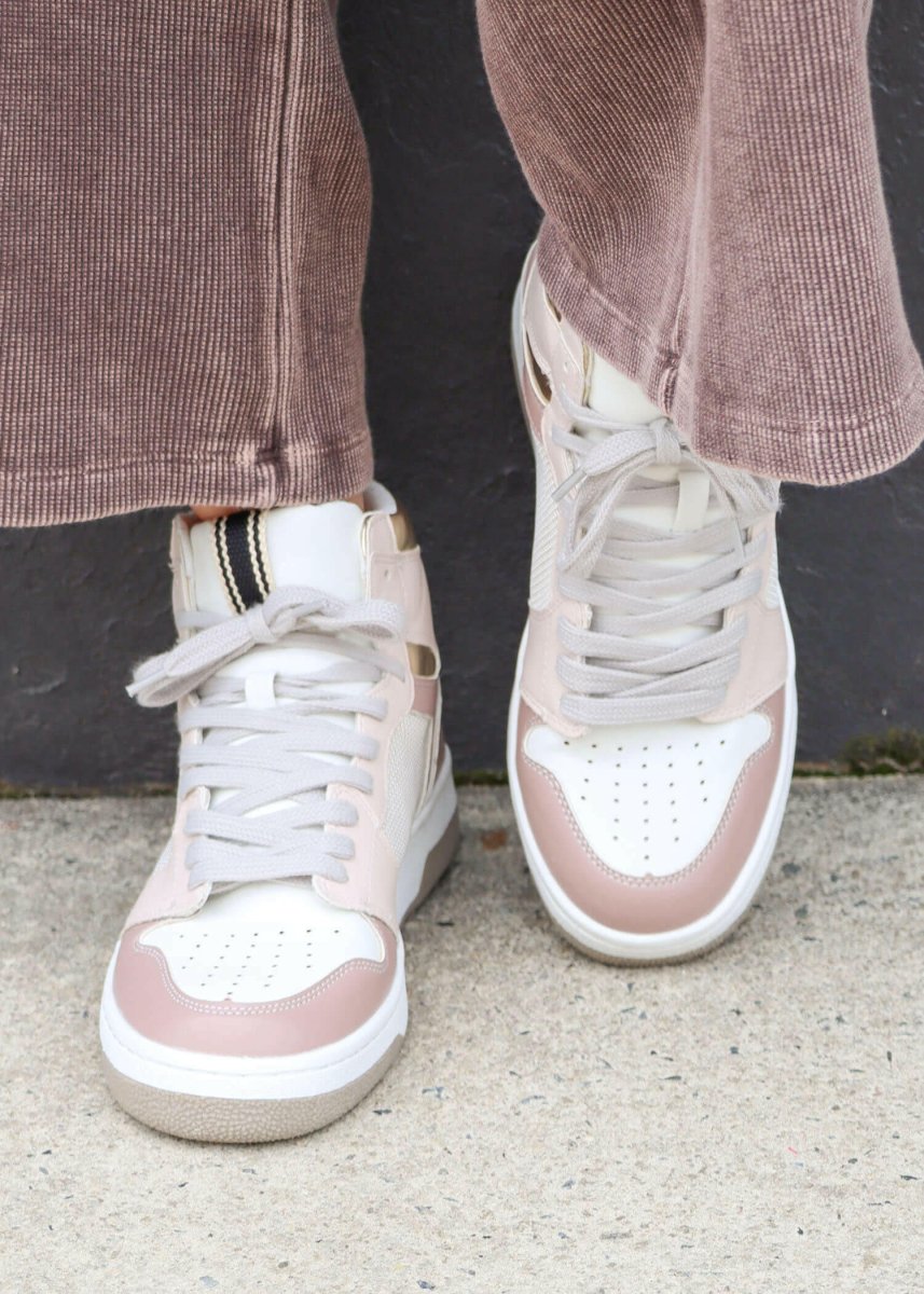 Rebecca High - Top Sneaker - Mauve - MerciGrace BoutiqueShoe