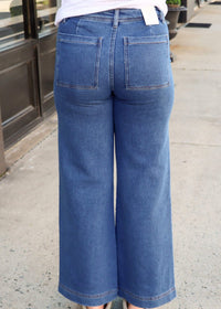 Rilynn Wide Leg Denim Trouser - Vintage Indigo - MerciGrace BoutiqueJeans