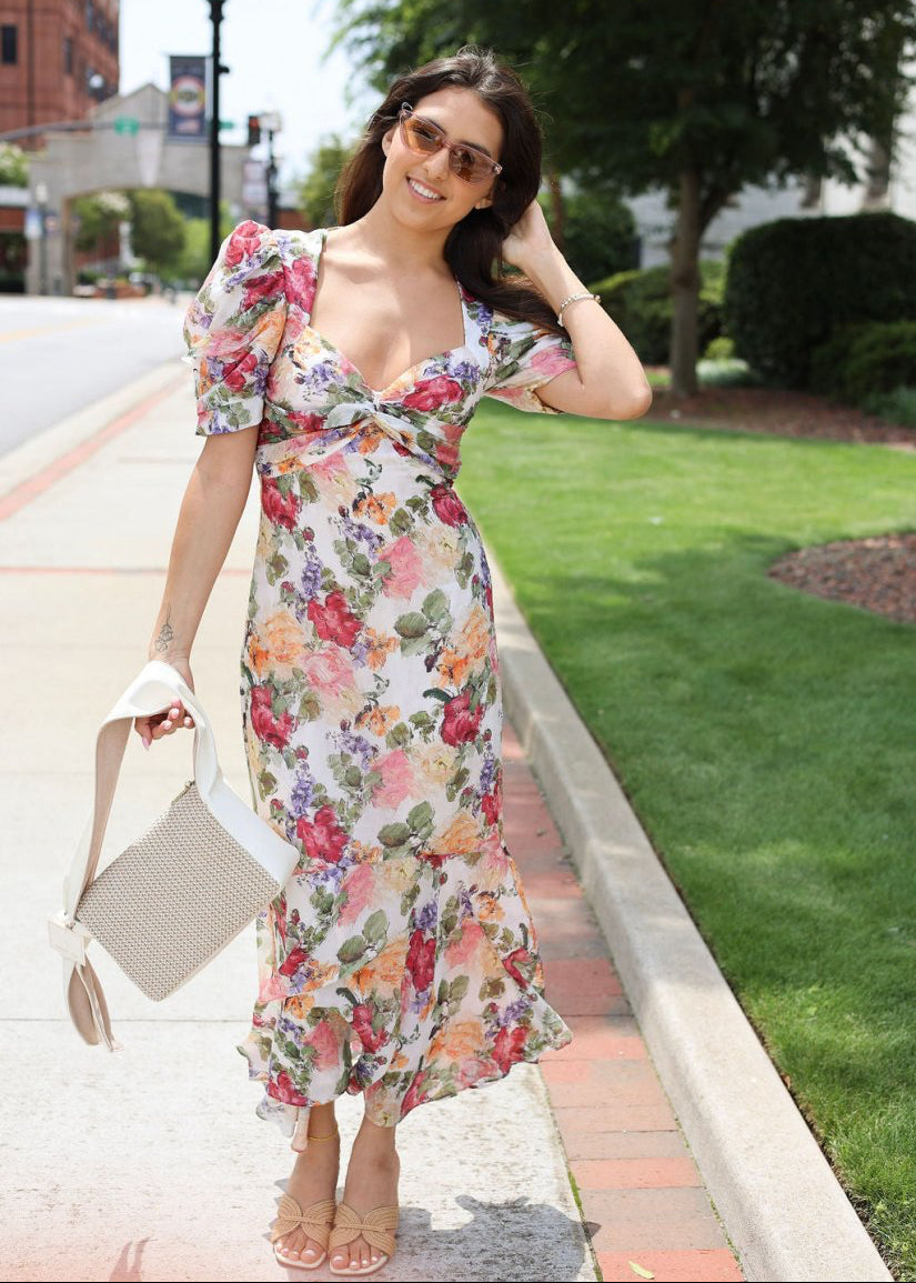 Rita Floral Dress - Multi - MerciGrace BoutiqueDress