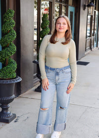 Ronan Crewneck Top - Sage - MerciGrace BoutiqueTop