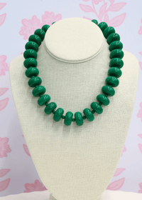 Rondelle Bead Necklace Set - Green/Gold - MerciGrace BoutiqueNecklace