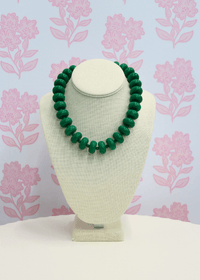 Rondelle Bead Necklace Set - Green/Gold - MerciGrace BoutiqueNecklace