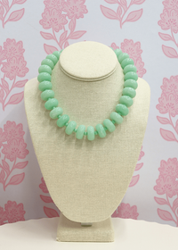 Rondelle Bead Necklace Set - Jade/Gold - MerciGrace BoutiqueNecklace