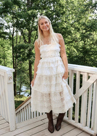 Rumi Midi Dress - Off White - MerciGrace BoutiqueDress