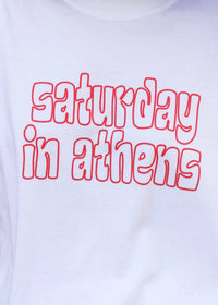 Saturday In Athens Tee - White - MerciGrace BoutiqueT-Shirt
