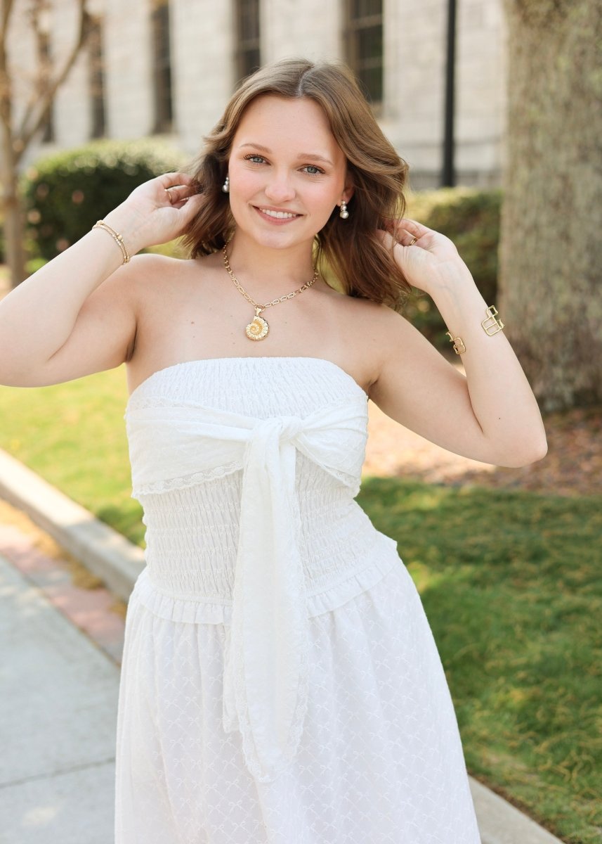 Savannah Maxi Dress - Off White - MerciGrace BoutiqueDress